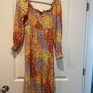 Easel Multicolor Long Sleeve Dress
